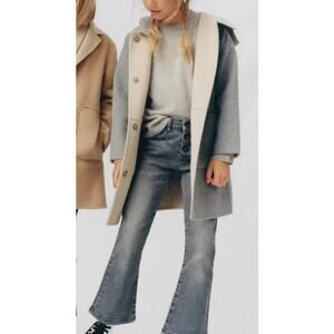 Zara Gray and Cream Kids Coat